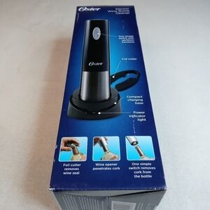 Oster Electric Wine Bottle Opener Corkscrew Cork C